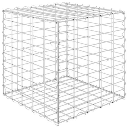 Jardinière cube à gabion Fil d'acier 50x50x50 cm - Photo n°2; ?>