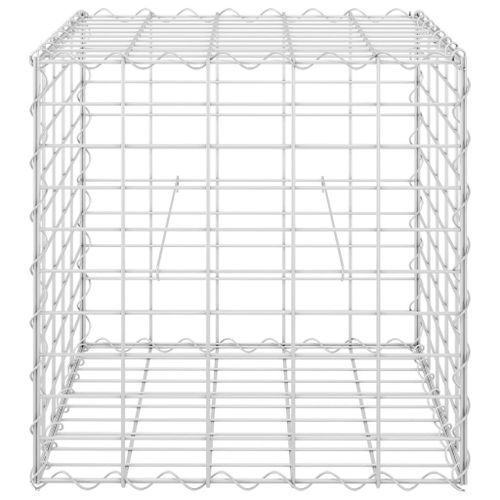 Jardinière cube à gabion Fil d'acier 50x50x50 cm - Photo n°3; ?>
