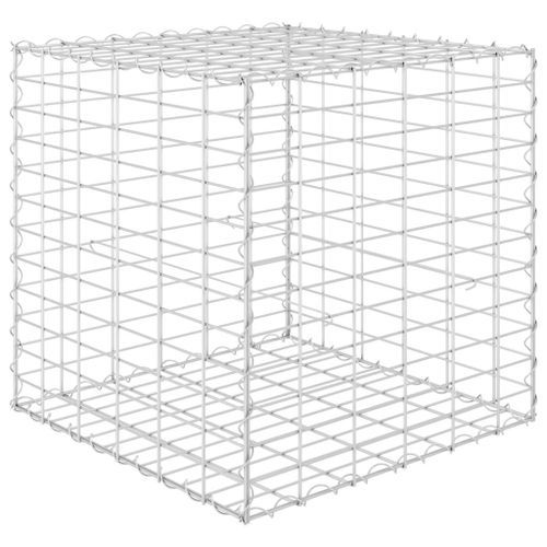 Jardinière cube à gabion Fil d'acier 60x60x60 cm - Photo n°2; ?>