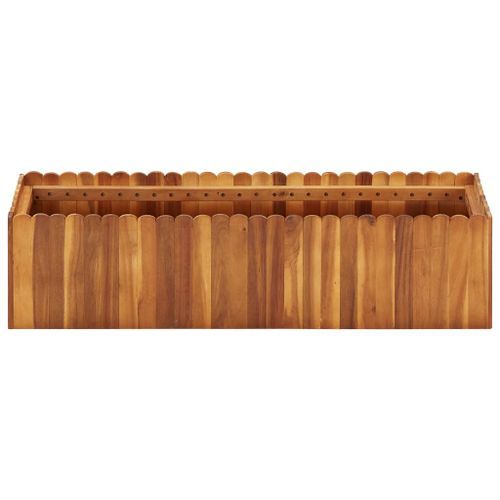 Jardinière 100x30x25 cm Bois massif d'acacia - Photo n°2; ?>