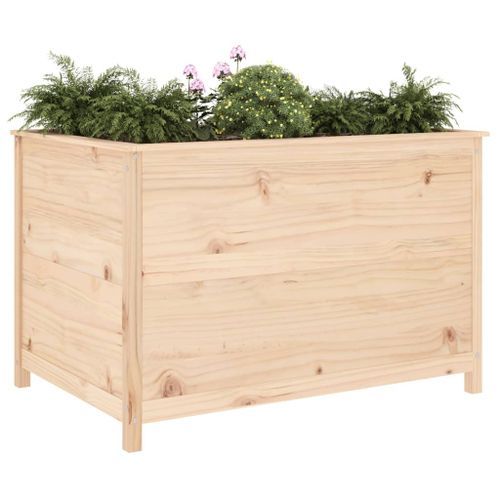 Lit surélevé de jardin 119,5x82,5x78 cm bois de pin massif - Photo n°3; ?>