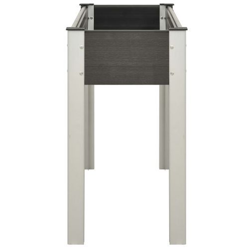 Lit surélevé de jardin 125x40x75 cm WPC Gris - Photo n°3; ?>