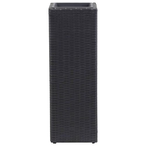 Lit surélevé de jardin 28x28x80 cm Résine Tressée Noir - Photo n°2; ?>