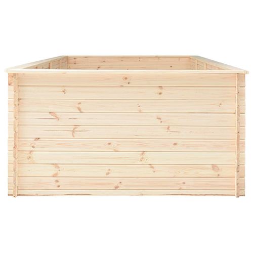 Lit surélevé de jardin 450x150x80,5 cm Bois de pin 19 mm - Photo n°3; ?>