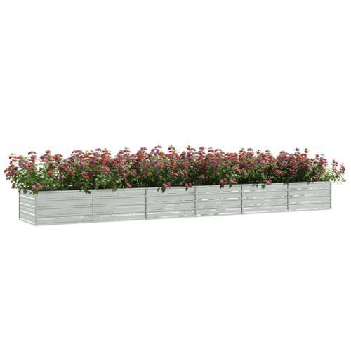 Jardinière 480x80x45 cm Acier galvanisé Argenté - Photo n°3; ?>