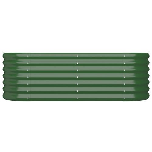 Lit surélevé de jardin Acier enduit de poudre 114x40x36 cm Vert - Photo n°3; ?>