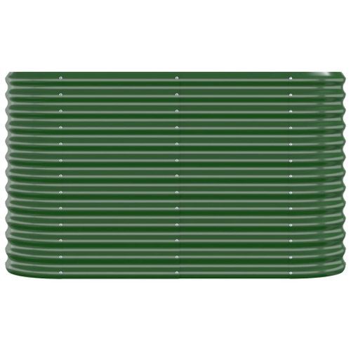 Lit surélevé de jardin Acier enduit de poudre 114x40x68 cm Vert - Photo n°3; ?>