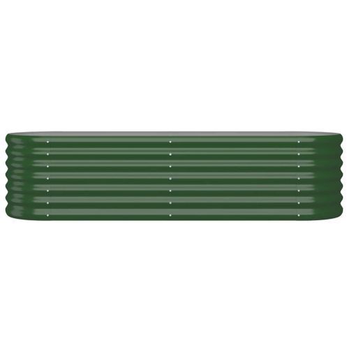 Lit surélevé de jardin Acier enduit de poudre 152x40x36 cm Vert - Photo n°3; ?>