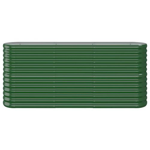 Lit surélevé de jardin Acier enduit de poudre 152x40x68 cm Vert - Photo n°3; ?>