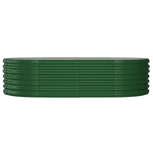 Lit surélevé de jardin Acier enduit de poudre 152x80x36 cm Vert - Photo n°3; ?>