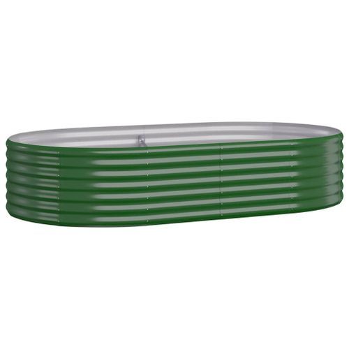 Lit surélevé de jardin Acier enduit de poudre 175x100x36cm Vert - Photo n°2; ?>