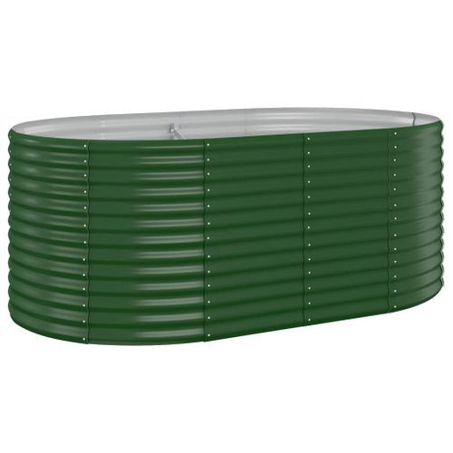 Lit surélevé de jardin Acier enduit de poudre 175x100x68cm Vert - Photo n°2; ?>