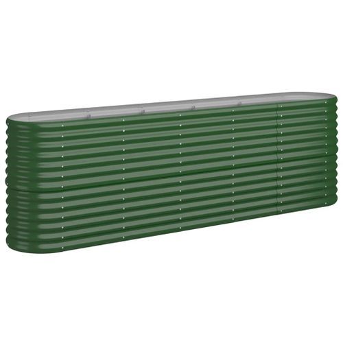 Lit surélevé de jardin Acier enduit de poudre 224x40x68 cm Vert - Photo n°2; ?>