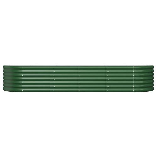 Lit surélevé de jardin Acier enduit de poudre 224x80x36 cm Vert - Photo n°3; ?>