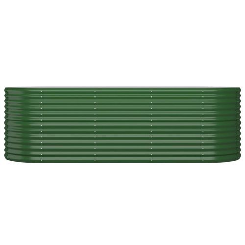 Lit surélevé de jardin Acier enduit de poudre 224x80x68 cm Vert - Photo n°3; ?>