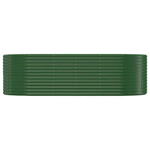 Lit surélevé de jardin Acier enduit de poudre 249x100x68cm Vert - Photo n°3; ?>