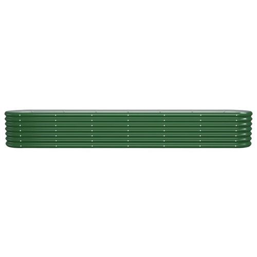 Lit surélevé de jardin Acier enduit de poudre 260x40x36 cm Vert - Photo n°3; ?>