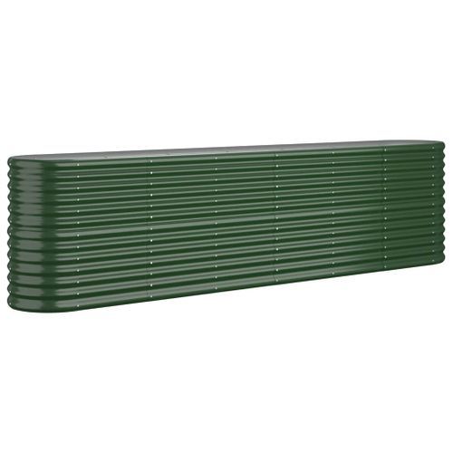 Lit surélevé de jardin Acier enduit de poudre 260x40x68 cm Vert - Photo n°2; ?>