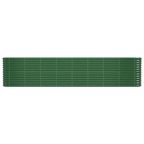 Lit surélevé de jardin Acier enduit de poudre 332x40x68 cm Vert - Photo n°3; ?>