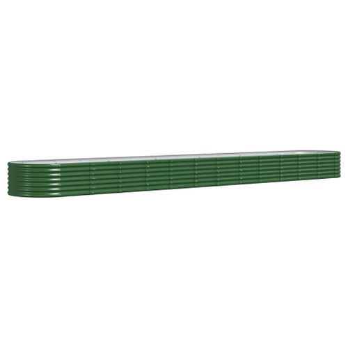 Lit surélevé de jardin Acier enduit de poudre 512x80x36 cm Vert - Photo n°2; ?>