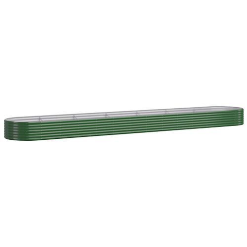 Lit surélevé de jardin Acier enduit de poudre 544x100x36cm Vert - Photo n°2; ?>