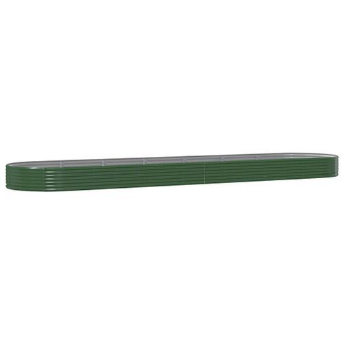 Lit surélevé de jardin Acier enduit de poudre 600x140x36cm Vert - Photo n°2; ?>