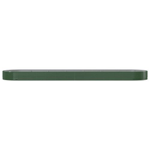 Lit surélevé de jardin Acier enduit de poudre 600x140x36cm Vert - Photo n°3; ?>