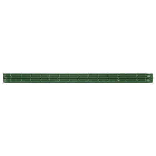 Lit surélevé de jardin Acier enduit de poudre 620x80x36 cm Vert - Photo n°3; ?>