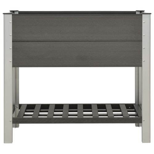Lit Surélevé De Jardin Avec étagère 100x50x90 Cm WPC Gris 14 Lit surélevé de jardin avec étagère 100x50x90 cm WPC Gris - Photo n°2; ?>