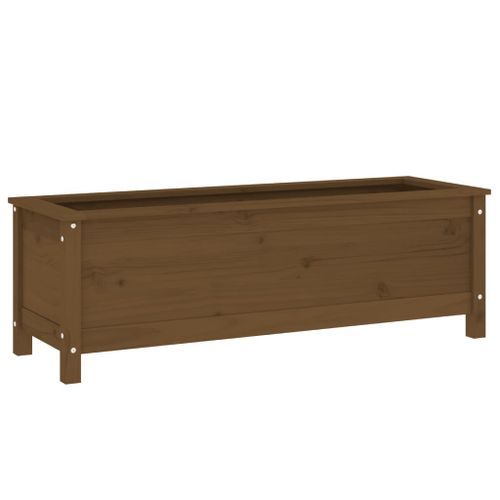 Lit surélevé de jardin brun miel 119,5x40x39 cm bois pin massif - Photo n°2; ?>