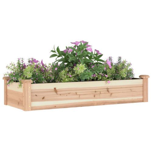 Lit surélevé de jardin doublure 120x45x25 cm bois massif sapin - Photo n°3; ?>