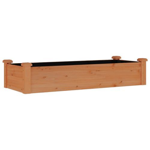 Lit surélevé de jardin doublure 120x45x25 cm bois massif sapin - Photo n°2; ?>