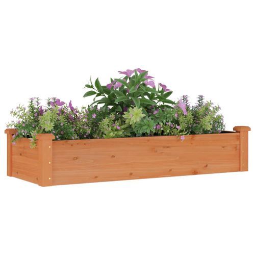 Lit surélevé de jardin doublure 120x45x25 cm bois massif sapin - Photo n°3; ?>