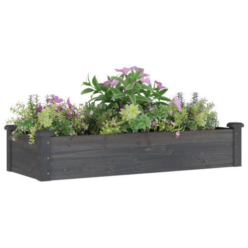 Lit surélevé de jardin doublure 120x45x25 cm bois massif sapin - Photo n°3; ?>