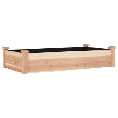 Lit surélevé de jardin doublure 120x60x25 cm bois massif sapin - Photo n°2; ?>