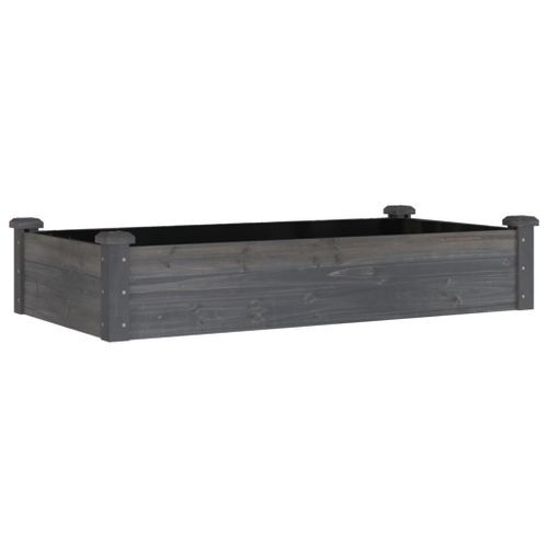 Lit surélevé de jardin doublure 120x60x25 cm bois massif sapin - Photo n°2; ?>