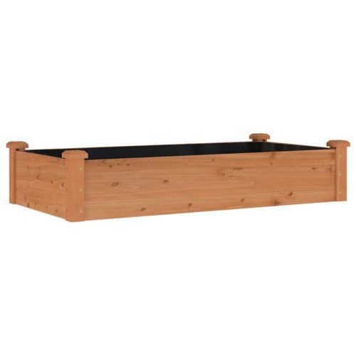 Lit surélevé de jardin doublure 120x60x25 cm bois massif sapin - Photo n°2; ?>