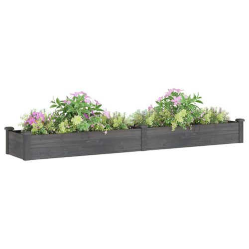 Lit surélevé de jardin doublure 240x45x25 cm bois massif sapin - Photo n°3; ?>