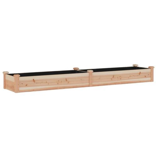 Lit surélevé de jardin doublure 240x45x25 cm bois massif sapin - Photo n°2; ?>