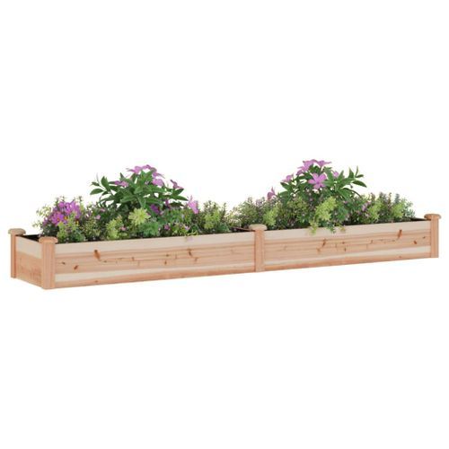 Lit surélevé de jardin doublure 240x45x25 cm bois massif sapin - Photo n°3; ?>