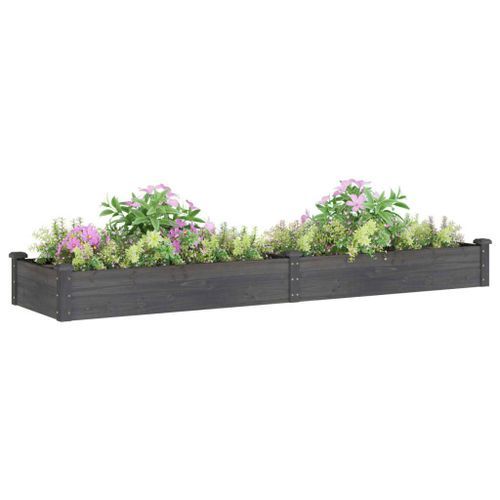 Lit surélevé de jardin doublure 240x60x25 cm bois massif sapin - Photo n°3; ?>