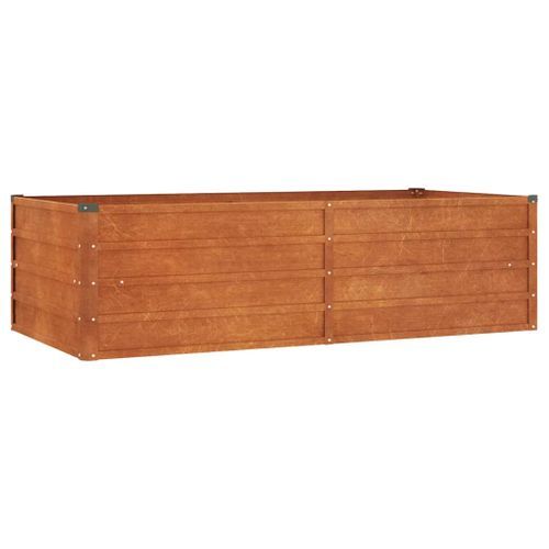 Lit surélevé de jardin rouillé 160x80x45 cm acier corten - Photo n°2; ?>