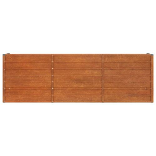 Lit surélevé de jardin rouillé 240x40x77 cm acier corten - Photo n°3; ?>