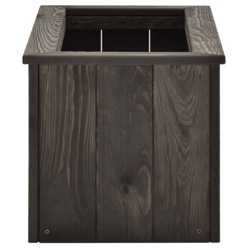 Lit surélevé Gris foncé 74x32x30 cm Bois de pin massif - Photo n°3; ?>