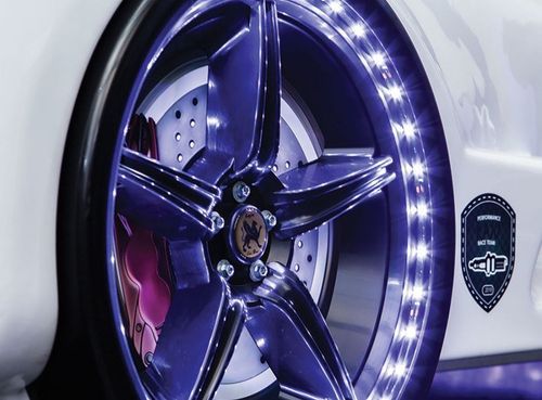 Lit voiture aero rouge à Led 90x190 cm - Photo n°3; ?>