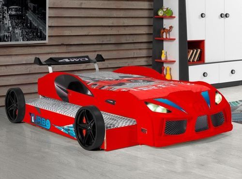 Lit voiture de course double couchage 90x190 cm Racing rouge - Photo n°2; ?>