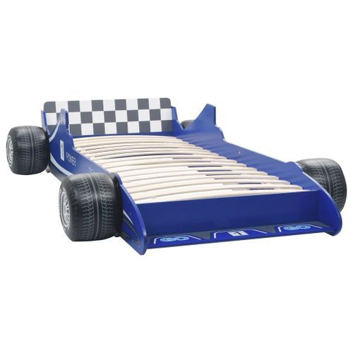 Lit voiture de course pour enfants 90 x 200 cm Bleu - Photo n°2; ?>