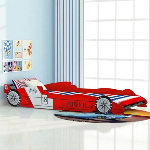 Lit voiture de course pour enfants 90 x 200 cm Rouge 2 - Photo n°2; ?>