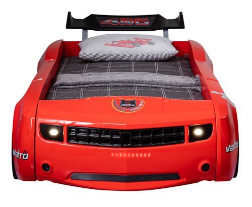 Lit voiture de course rouge avec led et bruitage Fusion 90x190 cm - Photo n°3; ?>