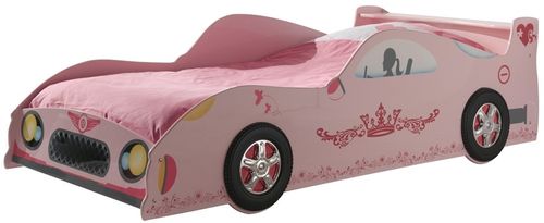 Lit voiture princesse rose Kizza 90 - Photo n°2; ?>